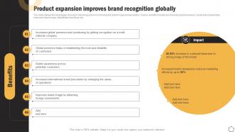 Global Product Expansion Product Expansion Improves Brand Recognition Globally