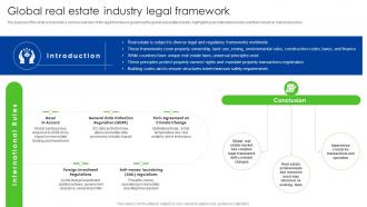 Global Real Estate Industry Legal Framework Global Real Estate Industry Outlook IR SS