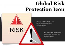 Global risk protection icon ppt background designs