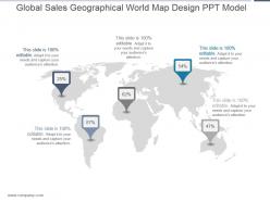 Global sales geographical world map design ppt model