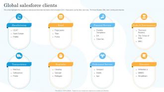 Global Salesforce Clients Salesforce Company Profile Ppt Slides Design Templates