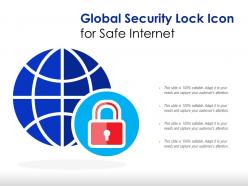 Global security lock icon for safe internet