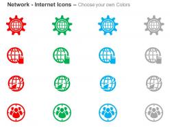 Global settings pointer world target audience ppt icons graphics
