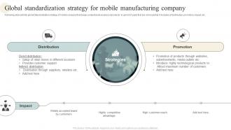 Global Standardization Strategy For Mobile Manufacturing Company