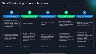 Global Statics Of Collaborative Robots IT Benefits Of Using Cobots In Business