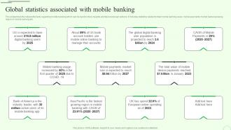 Global Statistics Associated M Banking For Enhancing Customer Experience Fin SS V