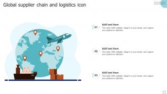 Global Supplier Chain And Logistics Icon