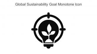 Global Sustainability Goal Monotone Icon In Powerpoint Pptx Png And Editable Eps Format