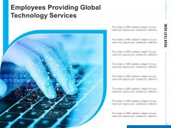 Global Technology Business Demonstrating Services Sustainable Intelligence Process