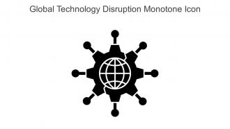 Global Technology Disruption Monotone Icon In Powerpoint Pptx Png And Editable Eps Format