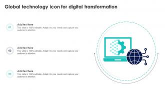 Global Technology Icon For Digital Transformation