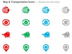 Global tour travel train product delivery ppt icons graphics