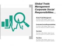 Global trade management corporate social responsibilities organizational development cpb