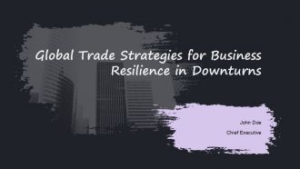 Global Trade Strategies For Business Resilience In Downturns PPT Presentation ACP