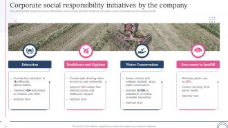 Global Trading Export Company Corporate Social Responsibility Initiatives By The Company