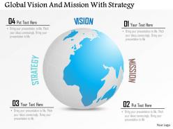 Global vision and mission with strategy powerpoint template