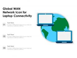 Global wan network icon for laptop connectivity