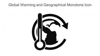 Global Warming And Geographical Monotone Icon In Powerpoint Pptx Png And Editable Eps Format