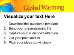 Global warming globe powerpoint templates and powerpoint backgrounds 0511