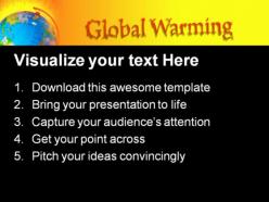 Global warming globe powerpoint templates and powerpoint backgrounds 0511