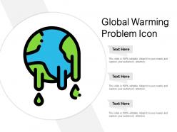 Global warming problem icon