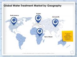 Global water treatment market by geography location attention ppt presentation show