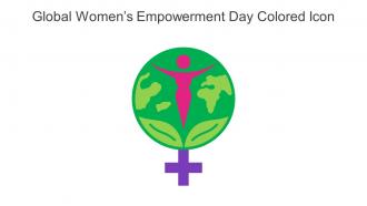 Global Womens Empowerment Day Colored Icon In Powerpoint Pptx Png And Editable Eps Format