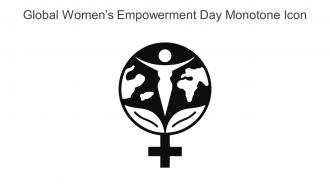 Global Womens Empowerment Day Monotone Icon In Powerpoint Pptx Png And Editable Eps Format