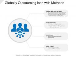 Globally outsourcing icon with methods