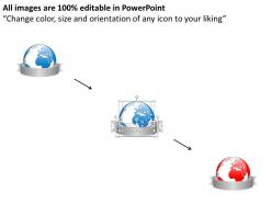 Globe and text box for customer relation management ppt presentation slides