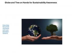 Globe and tree on hands for sustainability awareness