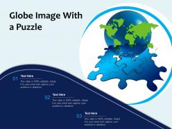 Globe image with a puzzle