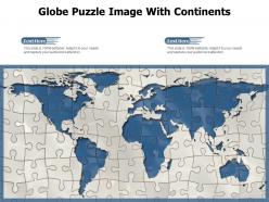 Globe puzzle image with continents