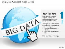 Globe with big data analysis ppt presentation slides