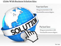 Globe with business solution idea image graphics for powerpoint