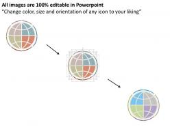 Globe with communication icons flat powerpoint design