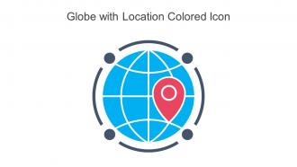 Globe With Location Colored Icon In Powerpoint Pptx Png And Editable Eps Format