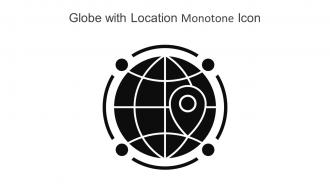 Globe With Location Monotone Icon In Powerpoint Pptx Png And Editable Eps Format