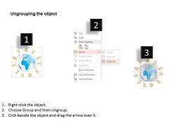Globe with money symbols financial flow chart ppt presentation slides