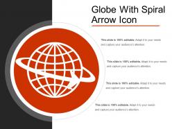 Globe With Spiral Arrow Icon
