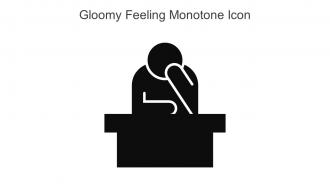 Gloomy Feeling Monotone Icon In Powerpoint Pptx Png And Editable Eps Format