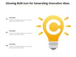 Glowing bulb icon for generating innovative ideas