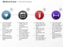 Glucose ecg monitor testtube bed ppt icons graphics