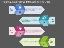 Gn four colored arrows infographics for data flat powerpoint design