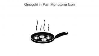 Gnocchi In Pan Monotone Icon In Powerpoint Pptx Png And Editable Eps Format