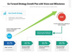Go forward strategy growth plan with vision and milestones