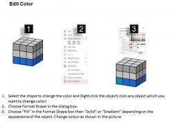 Go graphic of rubik cube for process flow powerpoint template