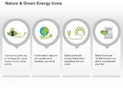 Go green campaign global energy conservation ppt icons graphics