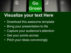 Go green on keyboard environment powerpoint templates ppt themes and graphics 0213
