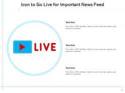 Go Live Icon Laptop Social Media Network Mobile Process